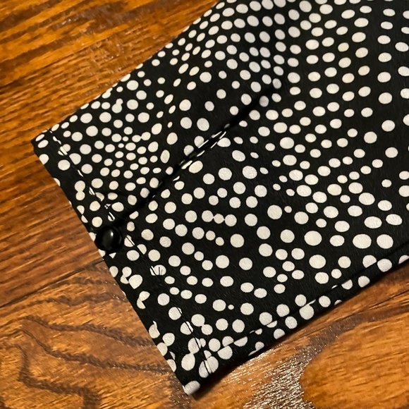 Milano Tiny Black/White Polka Dot Wrap Blouse - Size XL - Picture 8 of 9